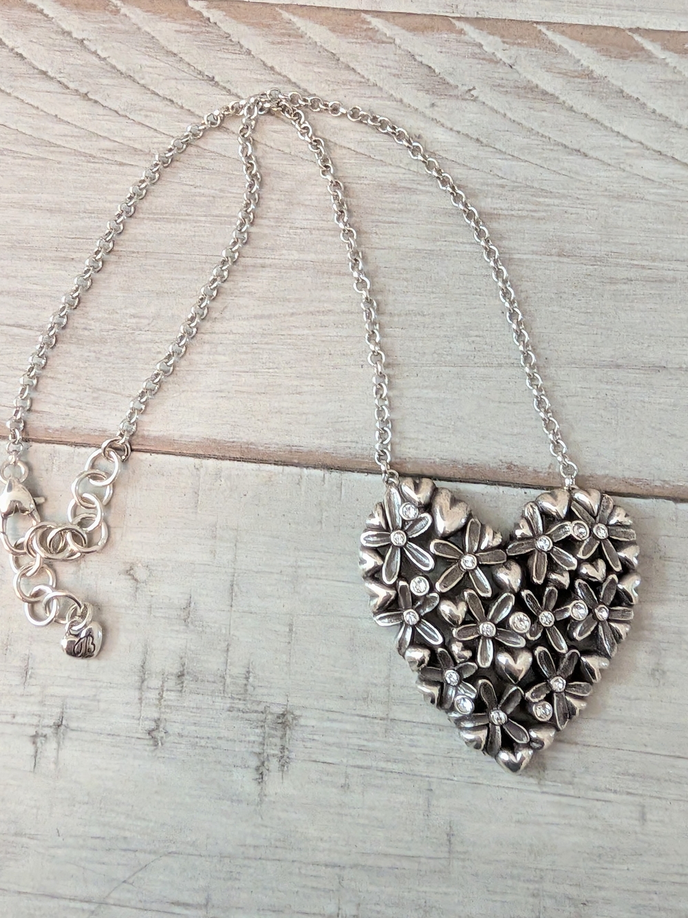 Brighton Wild Flowers Heart Necklace